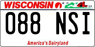 WI license plate 088NSI