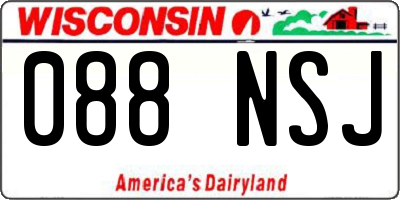 WI license plate 088NSJ