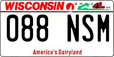 WI license plate 088NSM