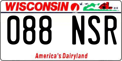 WI license plate 088NSR