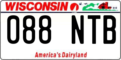 WI license plate 088NTB