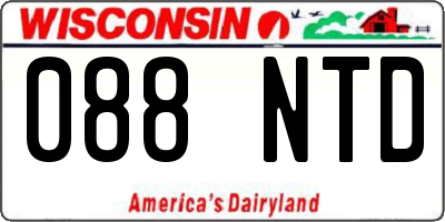 WI license plate 088NTD