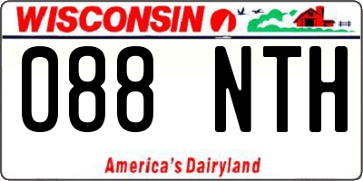 WI license plate 088NTH