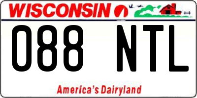 WI license plate 088NTL