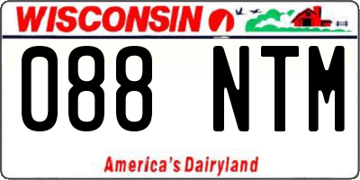 WI license plate 088NTM