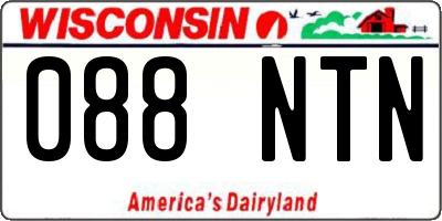 WI license plate 088NTN