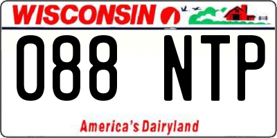 WI license plate 088NTP