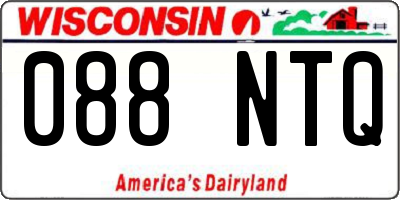 WI license plate 088NTQ