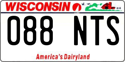 WI license plate 088NTS