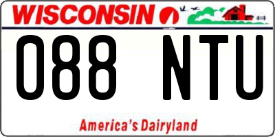 WI license plate 088NTU