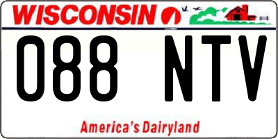 WI license plate 088NTV