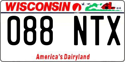WI license plate 088NTX