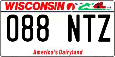 WI license plate 088NTZ