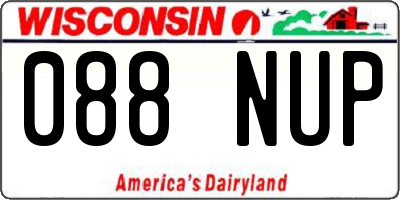 WI license plate 088NUP