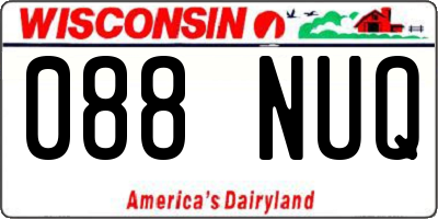 WI license plate 088NUQ