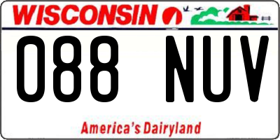 WI license plate 088NUV
