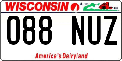WI license plate 088NUZ