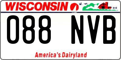WI license plate 088NVB