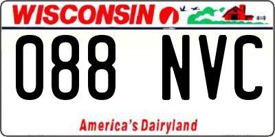 WI license plate 088NVC
