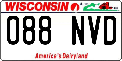 WI license plate 088NVD