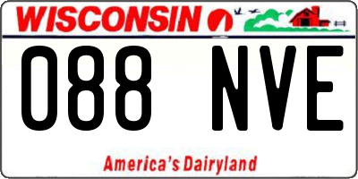 WI license plate 088NVE