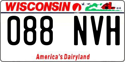WI license plate 088NVH