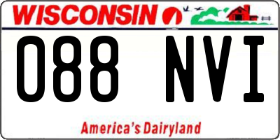 WI license plate 088NVI