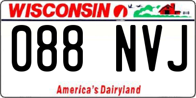 WI license plate 088NVJ