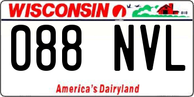 WI license plate 088NVL