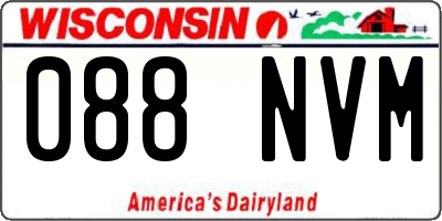 WI license plate 088NVM