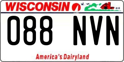 WI license plate 088NVN