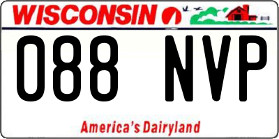 WI license plate 088NVP
