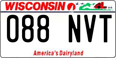 WI license plate 088NVT