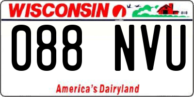 WI license plate 088NVU