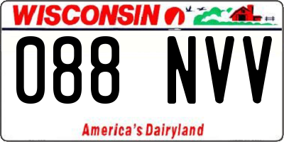 WI license plate 088NVV