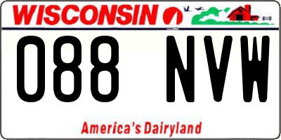 WI license plate 088NVW