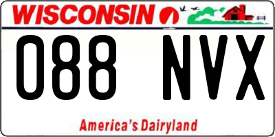 WI license plate 088NVX