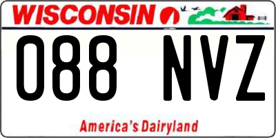 WI license plate 088NVZ