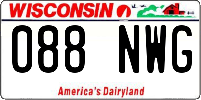 WI license plate 088NWG