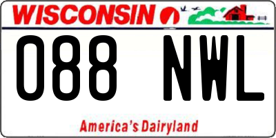WI license plate 088NWL