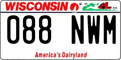 WI license plate 088NWM