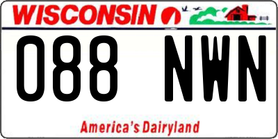 WI license plate 088NWN