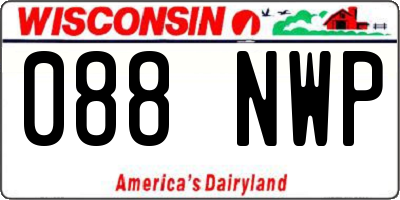 WI license plate 088NWP