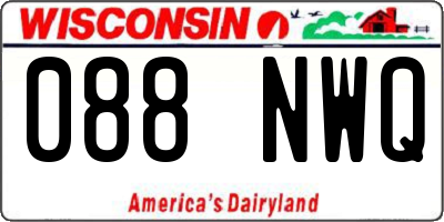 WI license plate 088NWQ