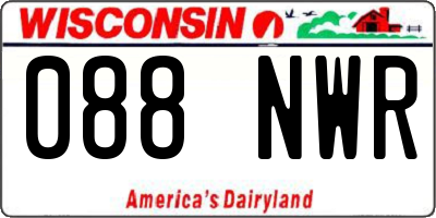 WI license plate 088NWR