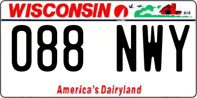 WI license plate 088NWY