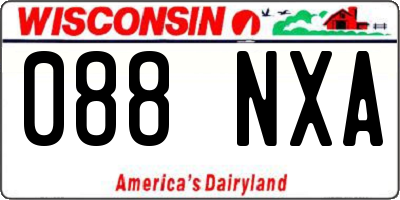 WI license plate 088NXA