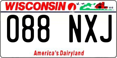 WI license plate 088NXJ