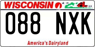 WI license plate 088NXK