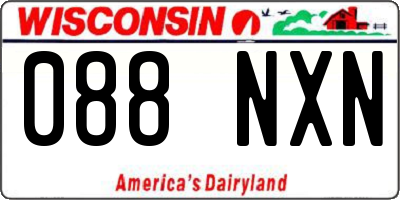 WI license plate 088NXN